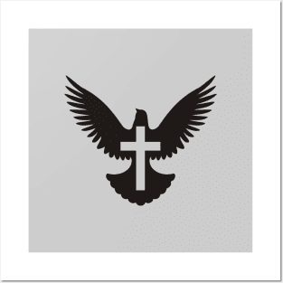 Dove with Cross Posters and Art